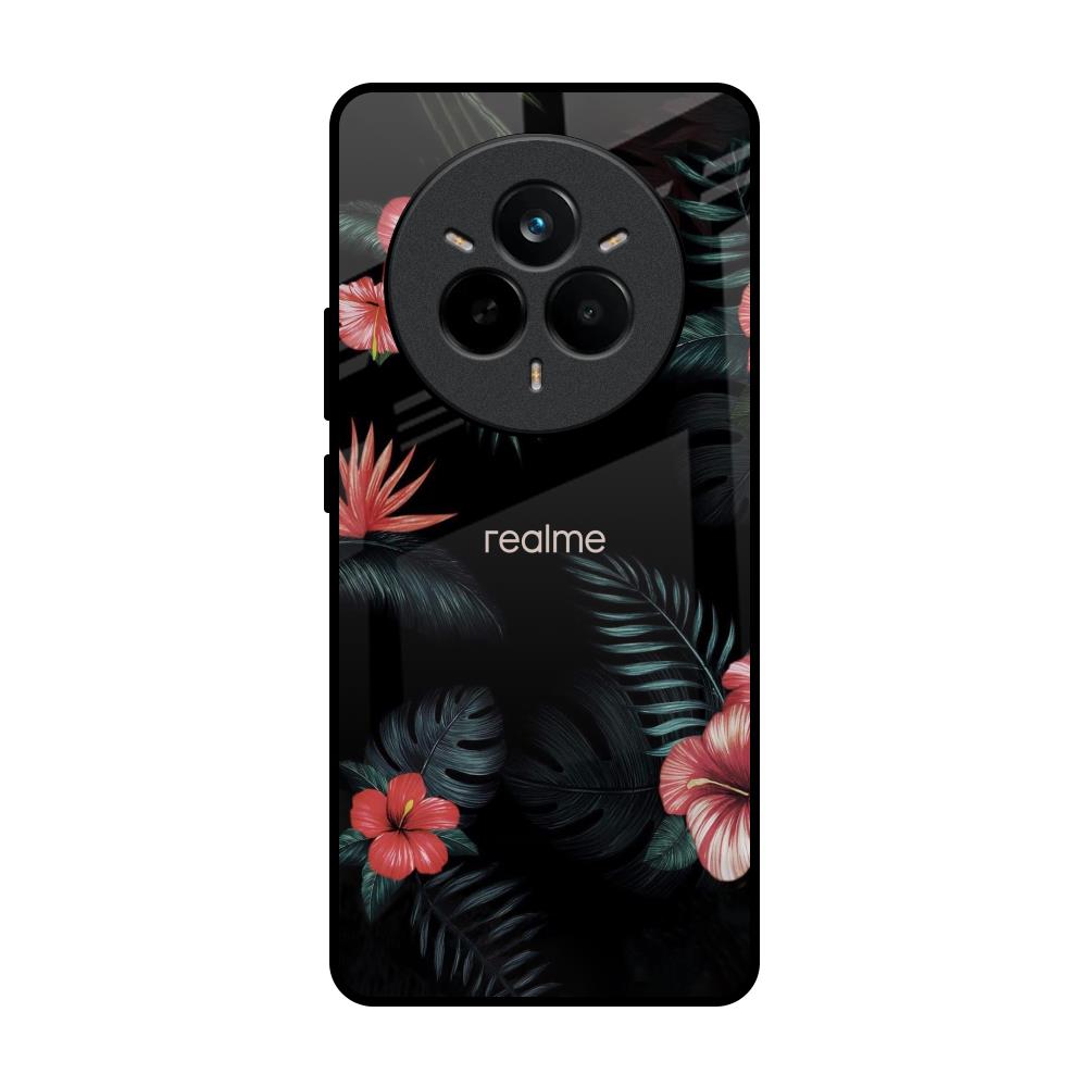 Tropical Art Flower Realme 14 Pro 5G Glass Back Cover Online