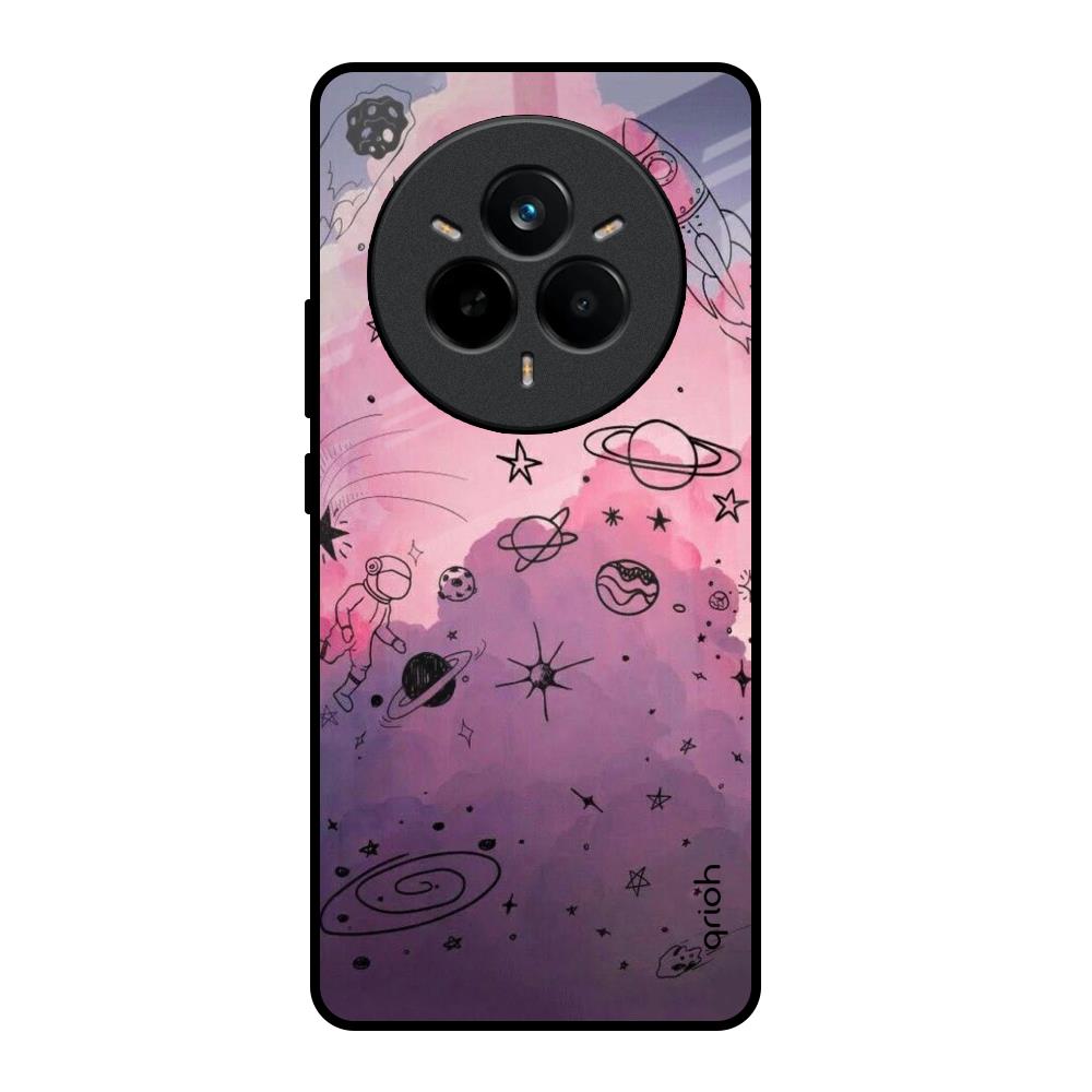 Space Doodles Realme 14 Pro Plus 5G Glass Back Cover Online