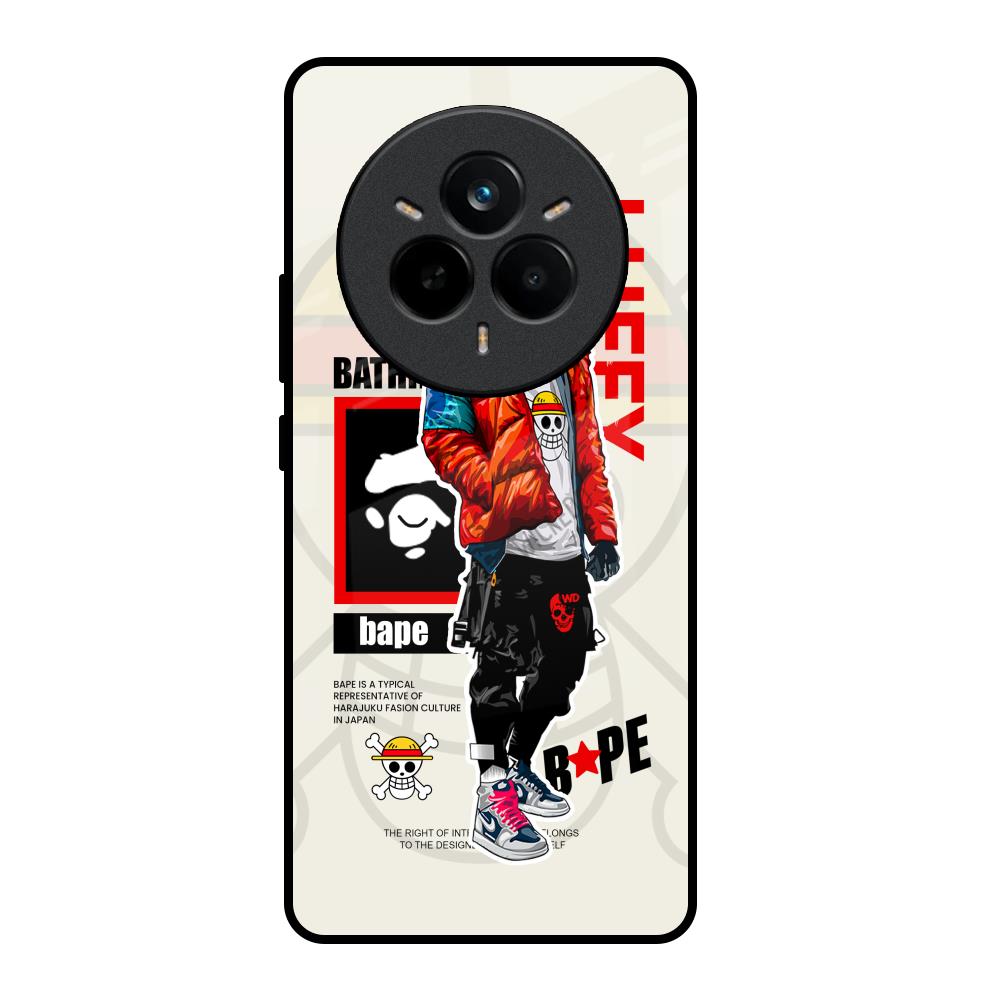 Bape Luffy Realme 14 Pro Plus 5G Glass Back Cover Online