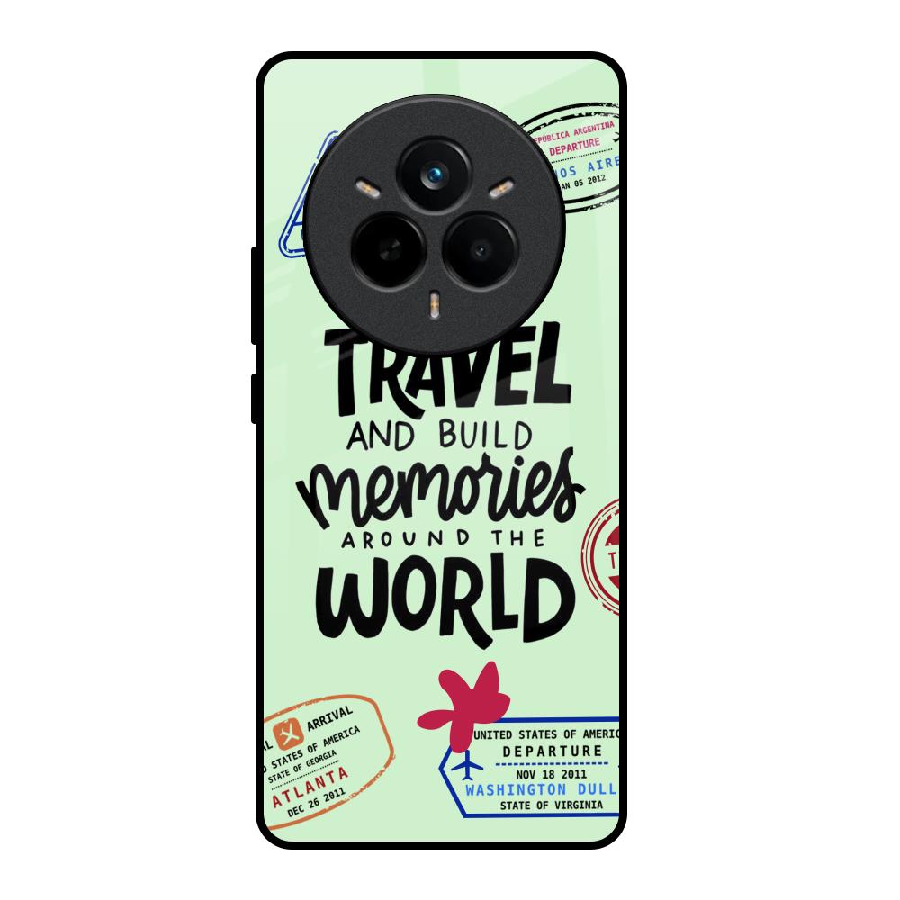Travel Stamps Realme 14 Pro Plus 5G Glass Back Cover Online