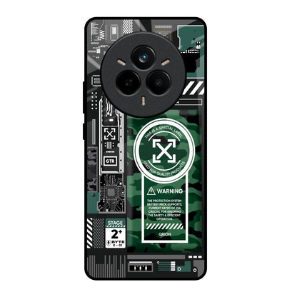 Green Camo Circuit Realme 14 Pro Plus 5G Glass Back Cover Online