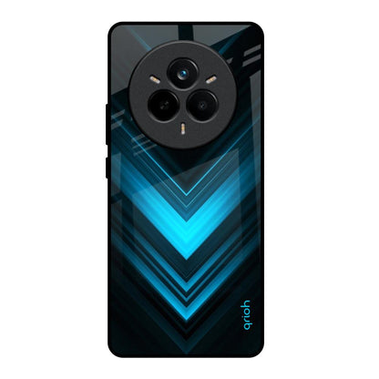 Vertical Blue Arrow Realme 14 Pro Plus 5G Glass Back Cover Online