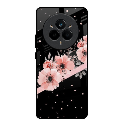 Floral Black Band Realme 14 Pro Plus 5G Glass Back Cover Online
