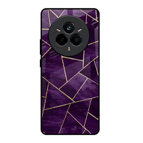 Geometric Purple Realme 14 Pro Plus 5G Glass Back Cover Online
