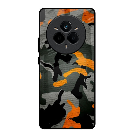 Camouflage Orange Realme 14 Pro Plus 5G Glass Back Cover Online