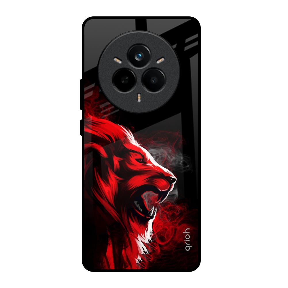 Red Angry Lion Realme 14 Pro Plus 5G Glass Back Cover Online