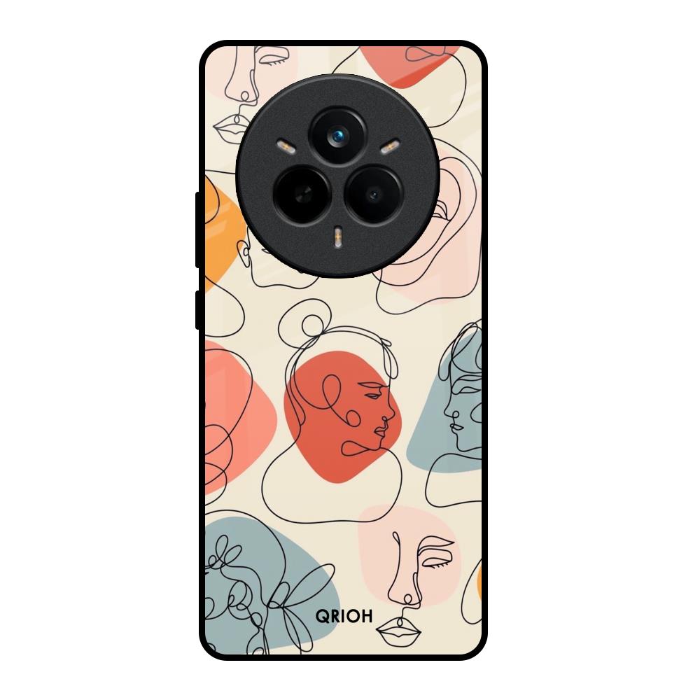 Abstract Faces Realme 14 Pro Plus 5G Glass Back Cover Online