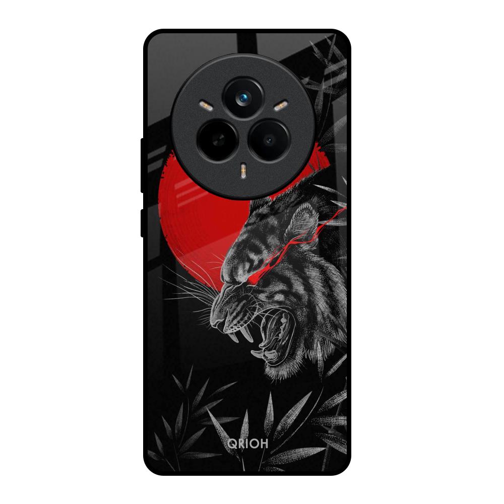 Red Moon Tiger Realme 14 Pro Plus 5G Glass Back Cover Online