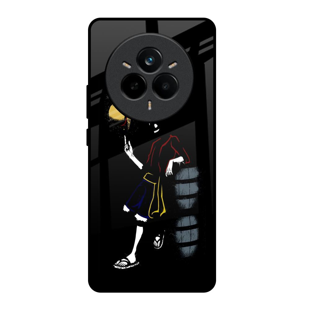 Luffy Line Art Realme 14 Pro Plus 5G Glass Back Cover Online
