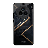 Sleek Golden & Navy Realme 14 Pro Plus 5G Glass Back Cover Online