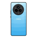 Wavy Blue Pattern Realme 14 Pro Plus 5G Glass Back Cover Online