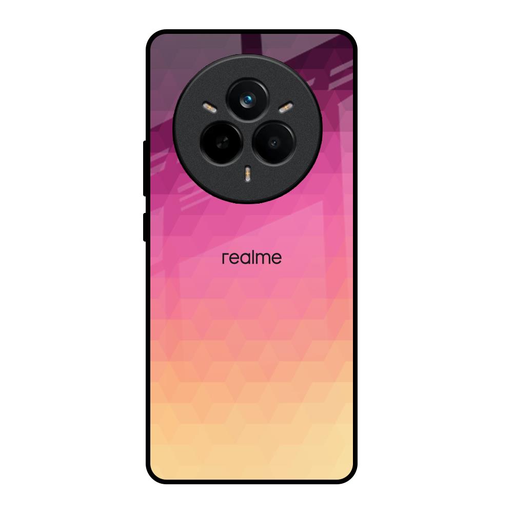 Geometric Pink Diamond Realme 14 Pro Plus 5G Glass Back Cover Online