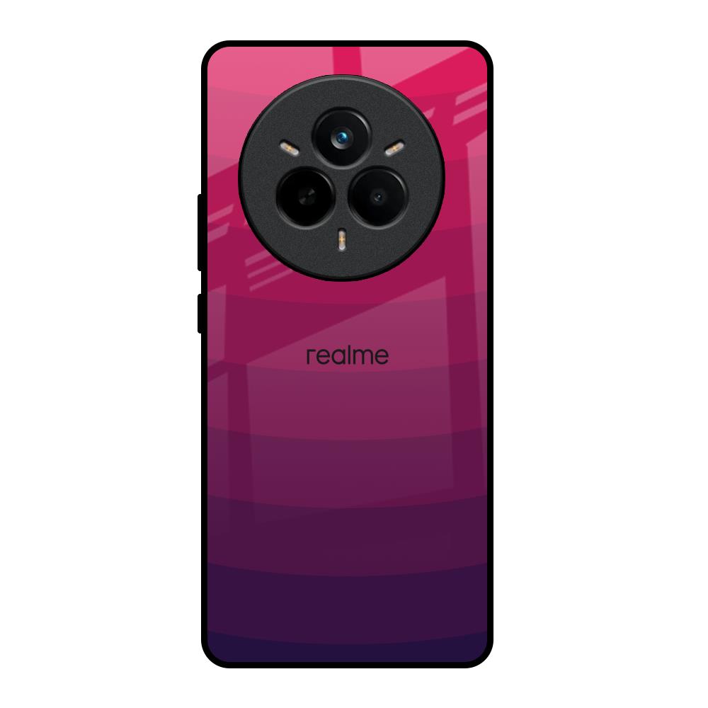 Wavy Pink Pattern Realme 14 Pro Plus 5G Glass Back Cover Online