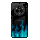 Teal Flames Realme 14 Pro Plus 5G Glass Back Cover Online