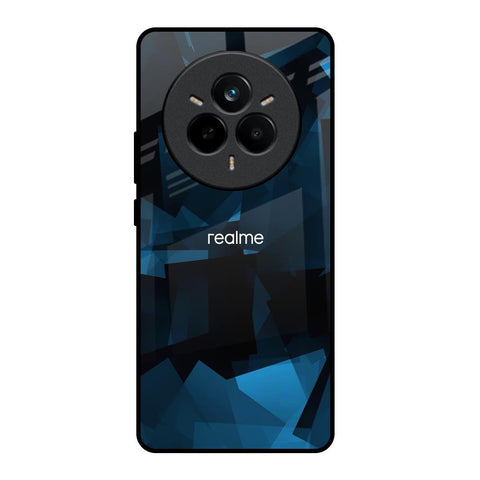 Polygonal Blue Box Realme 14 Pro Plus 5G Glass Back Cover Online