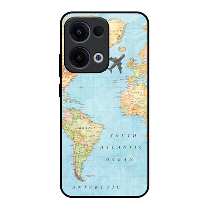 Travel Map Oppo Reno13 5G Glass Back Cover Online