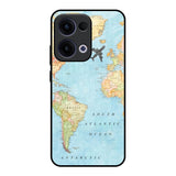 Travel Map Oppo Reno13 5G Glass Back Cover Online