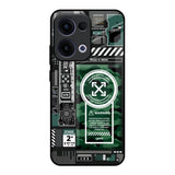 Green Camo Circuit Oppo Reno13 5G Glass Back Cover Online