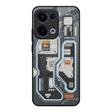 Retro Futuristic Oppo Reno13 5G Glass Back Cover Online