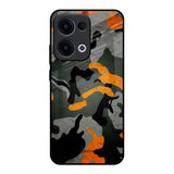 Camouflage Orange Oppo Reno13 5G Glass Back Cover Online