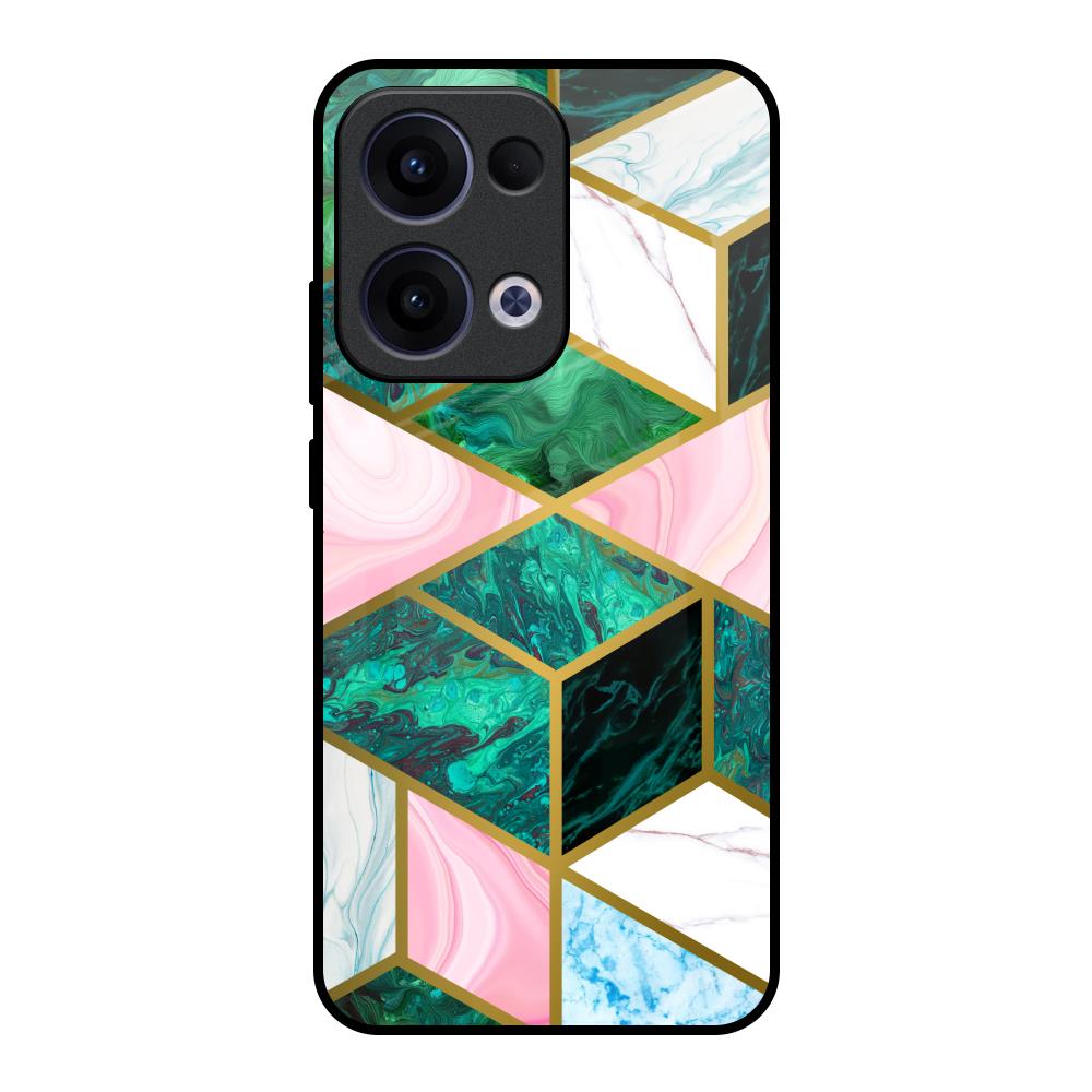 Seamless Green Marble Oppo Reno13 5G Glass Back Cover Online