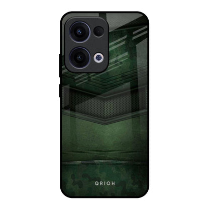 Green Leather Oppo Reno13 5G Glass Back Cover Online