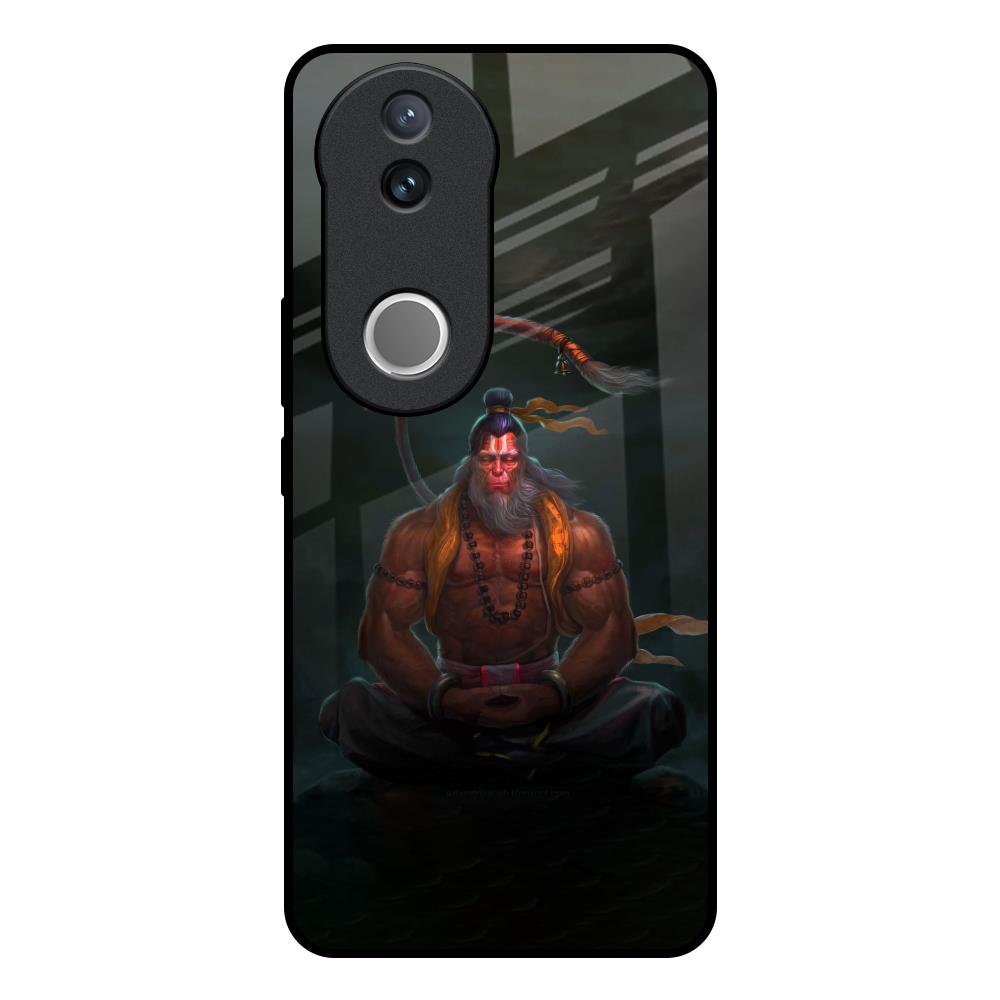 Lord Hanuman Animated Vivo V50 5G Glass Back Cover Online