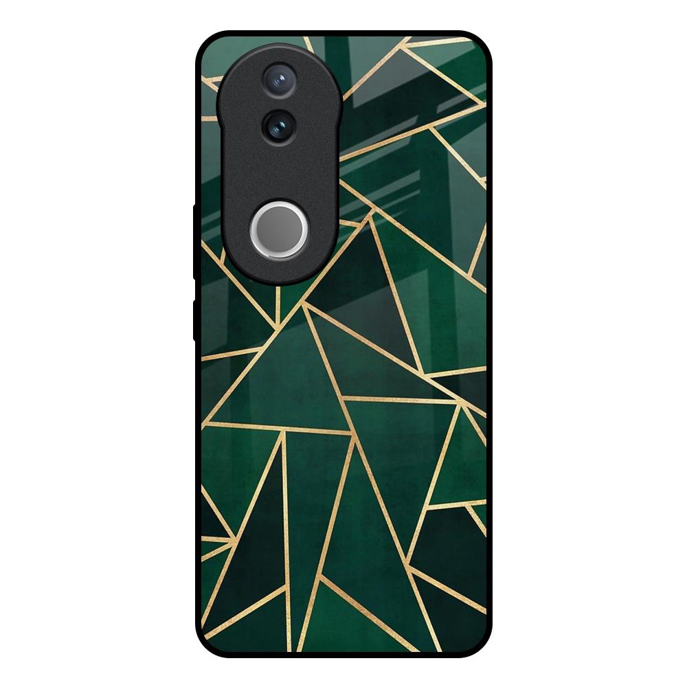 Abstract Green Vivo V50 5G Glass Back Cover Online