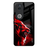 Red Angry Lion Vivo V50 5G Glass Back Cover Online