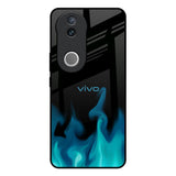 Teal Flames Vivo V50 5G Glass Back Cover Online