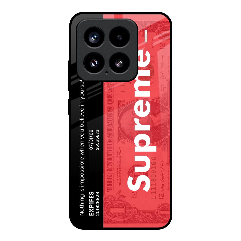 Supreme Ticket Mi 15 5G Glass Back Cover Online