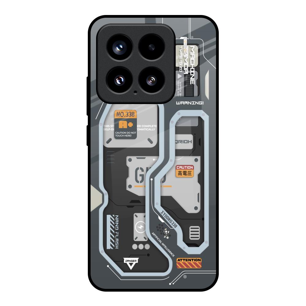 Retro Futuristic Mi 15 5G Glass Back Cover Online