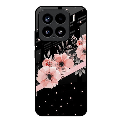 Floral Black Band Mi 15 5G Glass Back Cover Online
