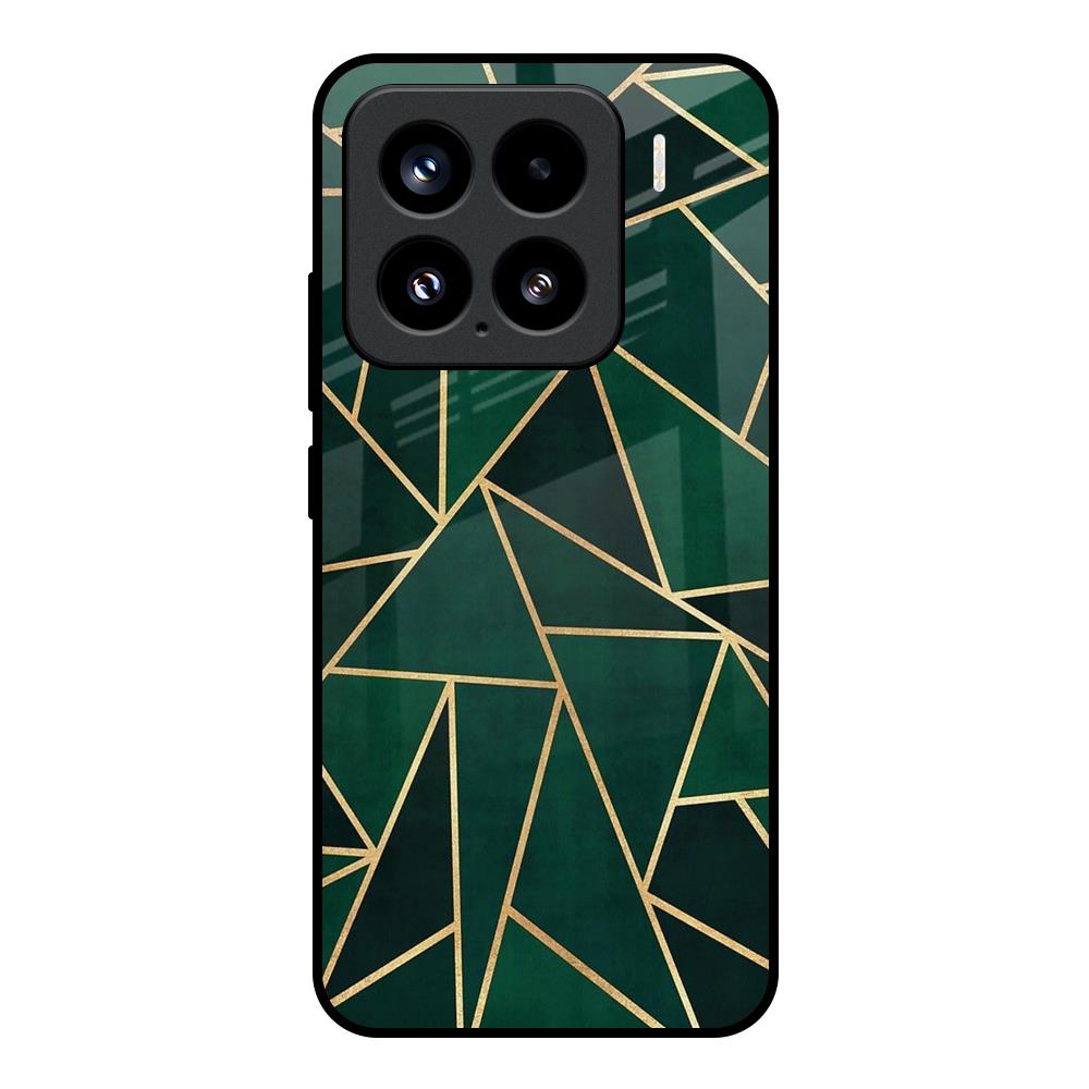 Abstract Green Mi 15 5G Glass Back Cover Online
