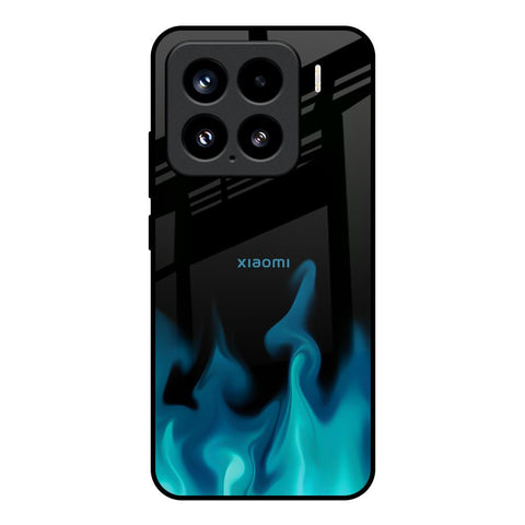 Teal Flames Mi 15 5G Glass Back Cover Online