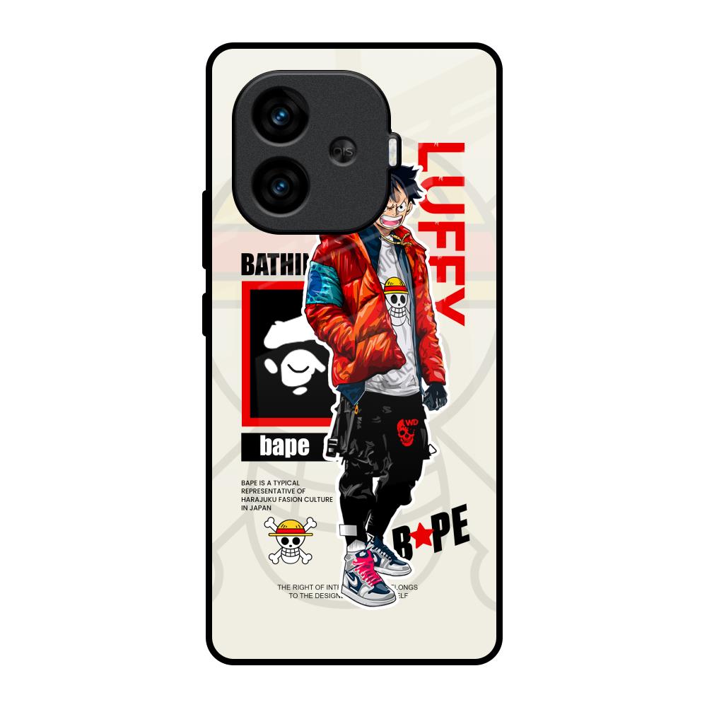 Bape Luffy iQOO Neo 10R 5G Glass Back Cover Online