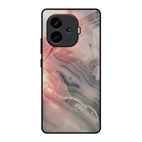 Pink And Grey Marble iQOO Neo 10R 5G Glass Back Cover Online