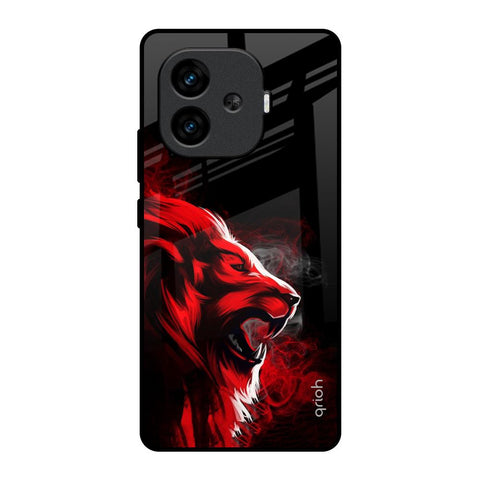 Red Angry Lion iQOO Neo 10R 5G Glass Back Cover Online