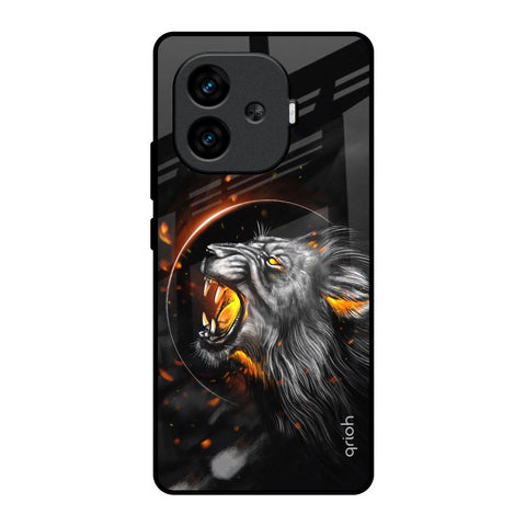 Aggressive Lion iQOO Neo 10R 5G Glass Back Cover Online