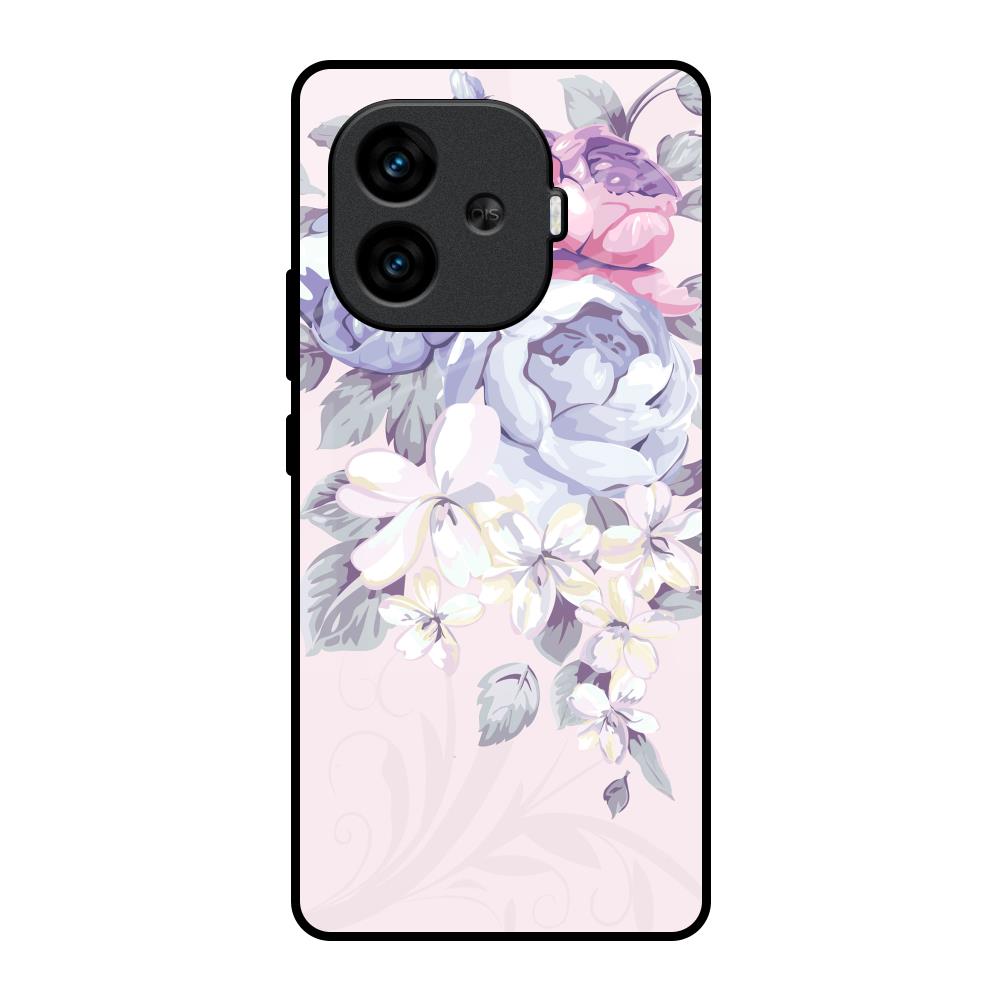 Elegant Floral iQOO Neo 10R 5G Glass Back Cover Online