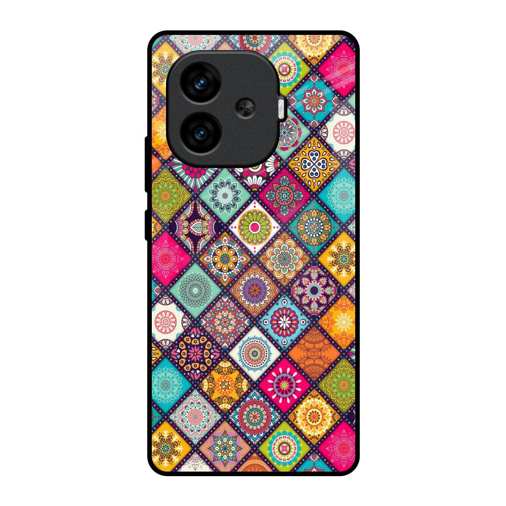 Multicolor Mandala iQOO Neo 10R 5G Glass Back Cover Online