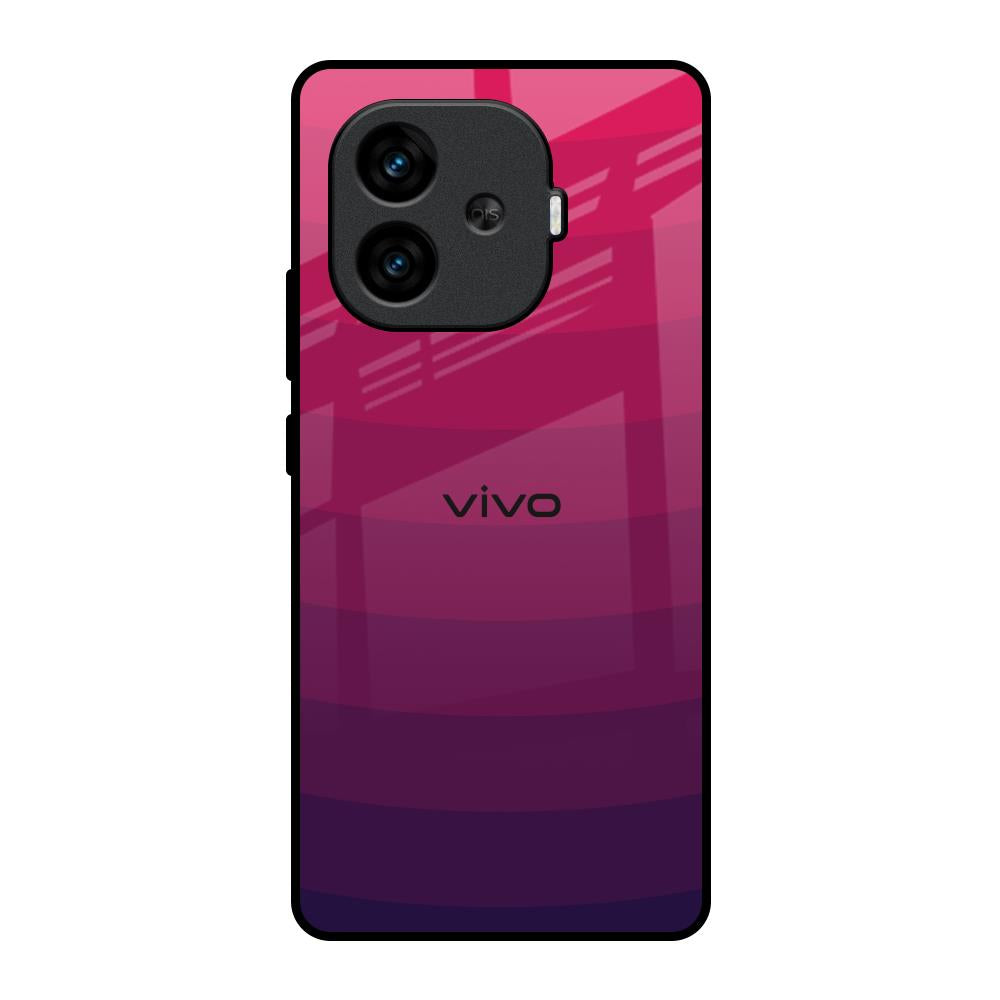 Wavy Pink Pattern iQOO Neo 10R 5G Glass Back Cover Online