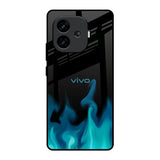 Teal Flames iQOO Neo 10R 5G Glass Back Cover Online