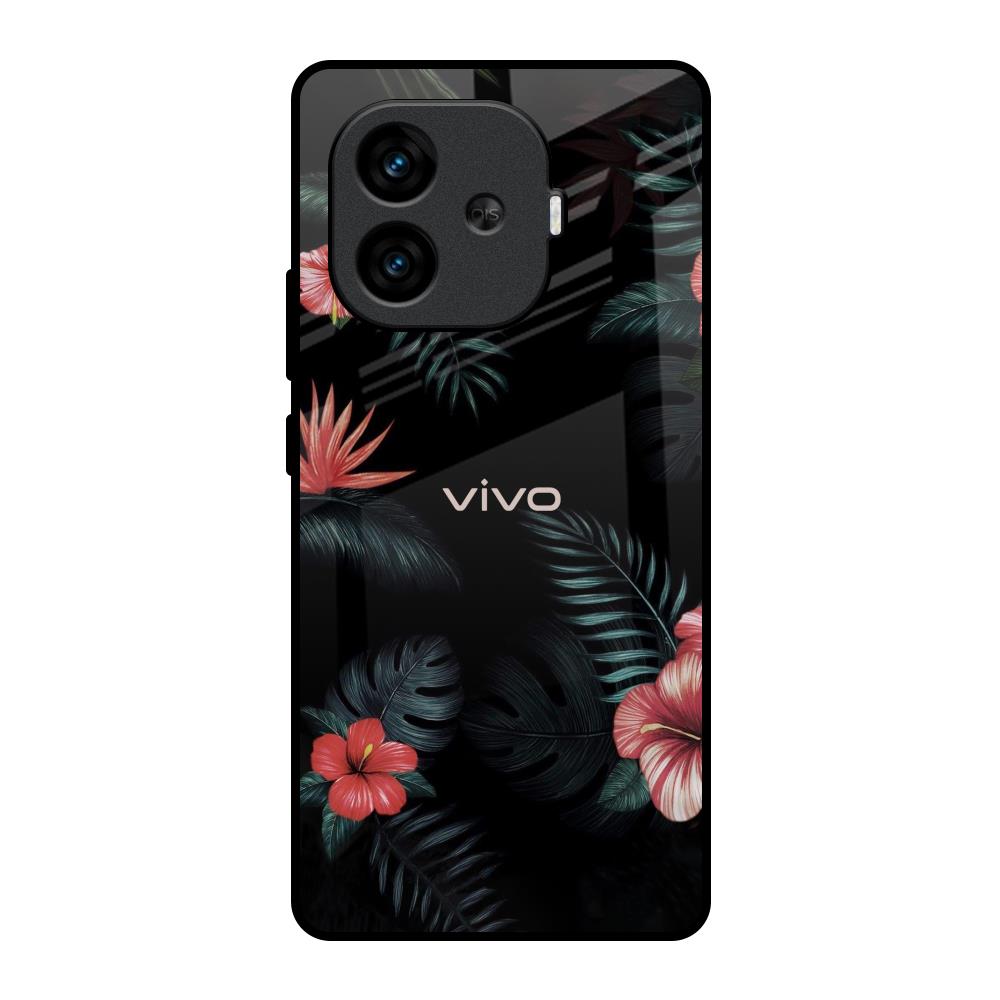 Tropical Art Flower iQOO Neo 10R 5G Glass Back Cover Online