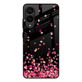 Heart Rain Fall Samsung Galaxy S25 Edge 5G Glass Back Cover Online