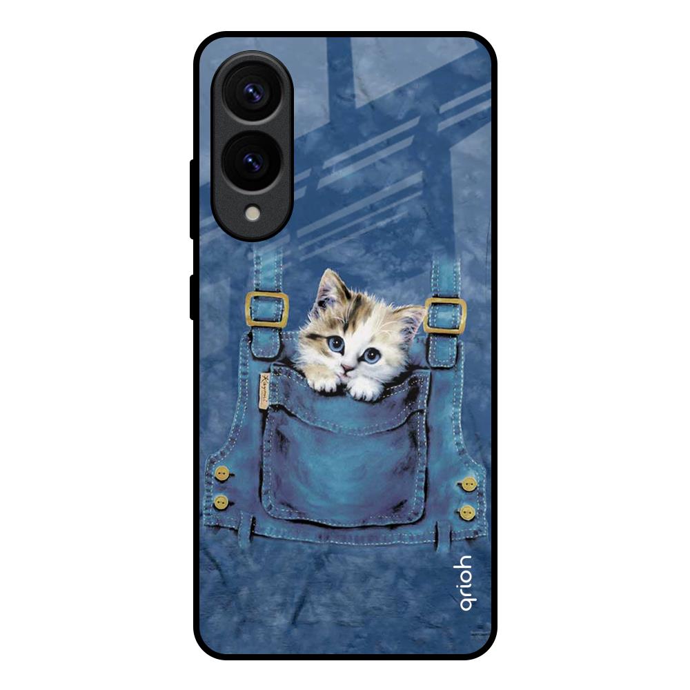 Kitty In Pocket Samsung Galaxy S25 Edge 5G Glass Back Cover Online