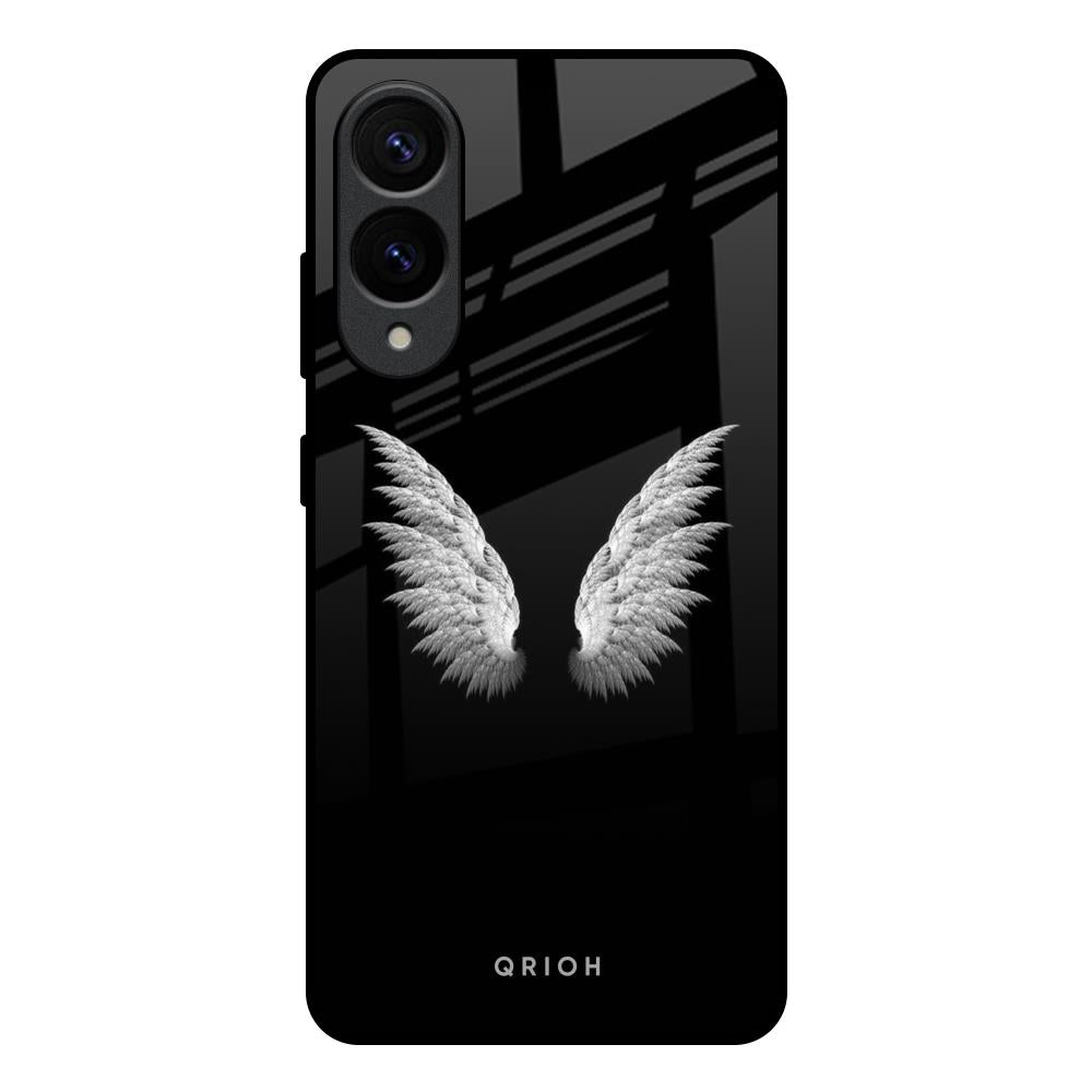 White Angel Wings Samsung Galaxy S25 Edge 5G Glass Back Cover Online