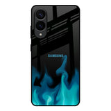 Teal Flames Samsung Galaxy S25 Edge 5G Glass Back Cover Online