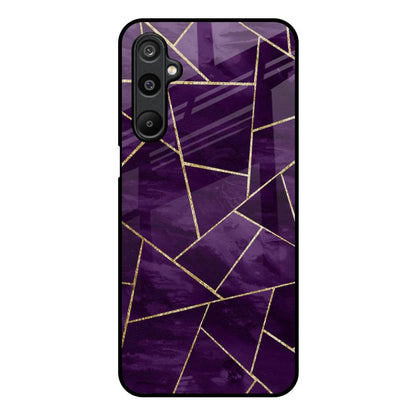 Geometric Purple Samsung Galaxy M16 5G Glass Back Cover Online