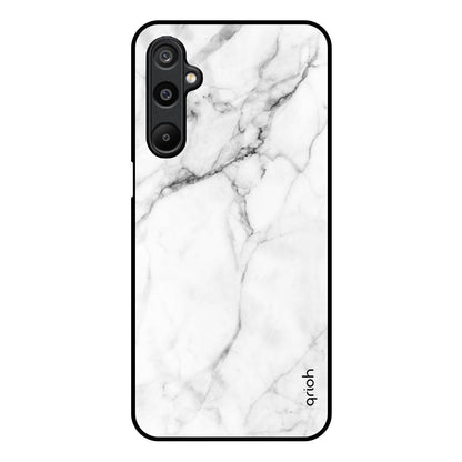 Modern White Marble Samsung Galaxy M16 5G Glass Back Cover Online
